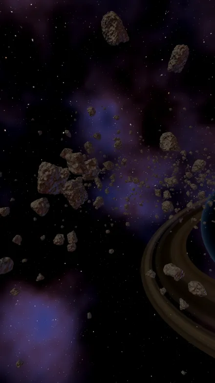 Asteroid flythrough
