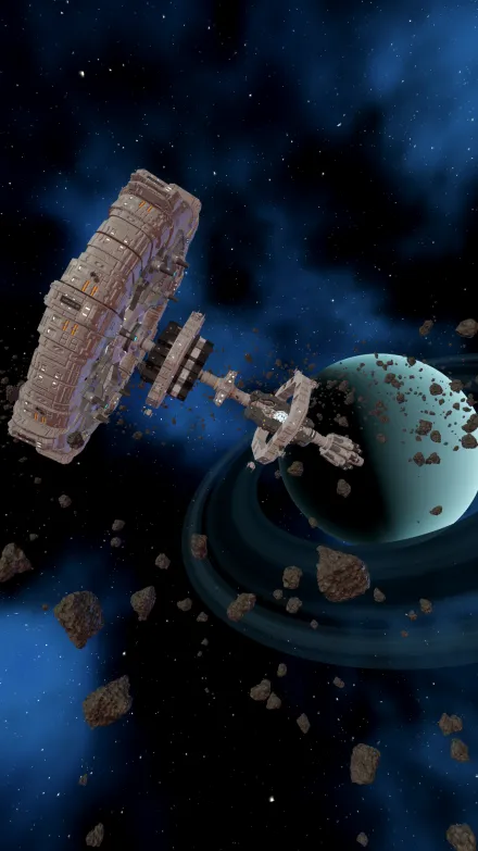 Ice-blue Uranus view